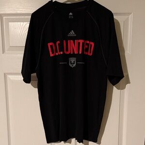 Adidas Black and Red D.C. United Climate Tee